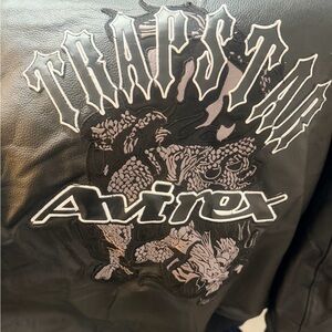 Avirex Black Graphic Bomber Jacket